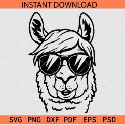 Cool Alpaca SVG, Papa Alpaca SVG, Alpaca with Sunglasses SVG