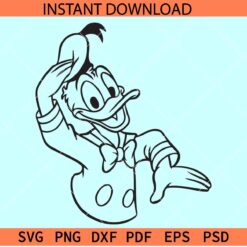 Donald duck Sketch SVG, Donald duck Coloring Page SVG, Disney Duck SVG