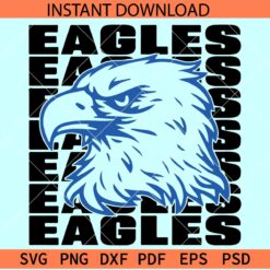 Eagles Stacked SVG, Eagle Head Eagles SVG, The Eagles football team SVG, Team Eagles SVG