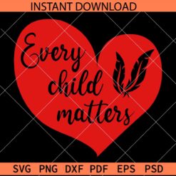 Every Child Matters Heart Symbol SVG, Every Child matters Love Symbol SVG