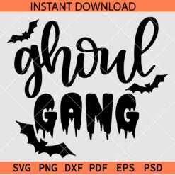 Ghoul Gang SVG, Bat Ghoul Gang SVG, Halloween Bat SVG