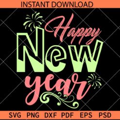 Happy new year SVG, New year wish SVG