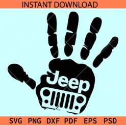 Jeep Hand palm SVG, Jeep Car Hand SVG, Jeep Grill Hand Palm SVG