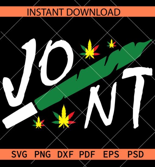 Jont Weed SVG, Marijuana Jont SVG, Cannabis Flag colors jont SVG