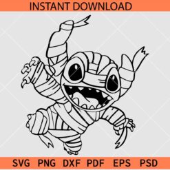 Stitch Mummy SVG, Halloween Mummy Stitch SVG, Horror Mummy Stitch SVG