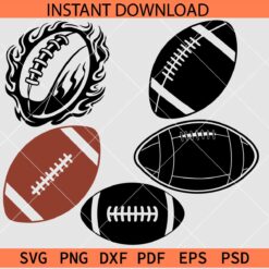 American Football Ball Bundle SVG, American Football Ball Bundle Décor SVG