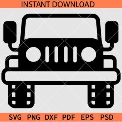 Jeep Car Icon SVG, Jeep Car Sketch SVG, Jeep Face Sketch SVG