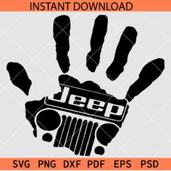 Jeep Grill Thumb SVG, Jeep Hand SVG, Jeep car Hand Wave SVG