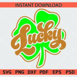 Lucky shamrock leaf SVG, Lucky Clover leaf Décor SVG