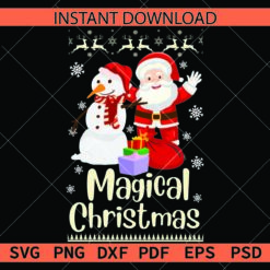 Magical Christmas SVG, Santa Clause Magical Christmas Décor SVG