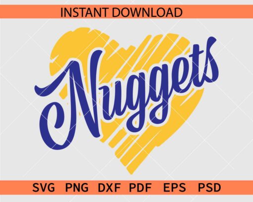 Nuggets Scribble Heart Vector SVG, Nuggets Scribble Heart Décor SVG