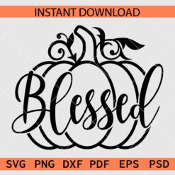 Blessed Pumpkin Sketch coloring Page SVG, Blessed Pumpkin Outlive SVG