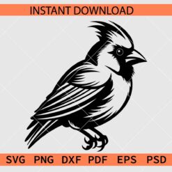 Cardinal Bird Vector SVG, Cardinal Bird Stencil SVG