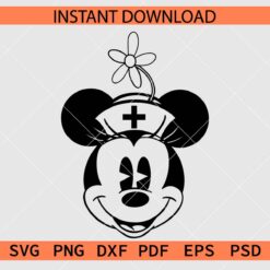 Classic Minnie with Nurse Hat SVG