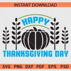 Happy Thanksgiving Day Pumpkin Décor SVG