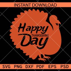 Happy Thanksgiving Day Turkey Vector SVG