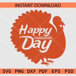 Happy Thanksgiving Day Turkey Vector SVG