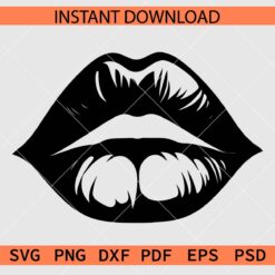 Lips Silhouette SVG, Lips Décor SVG