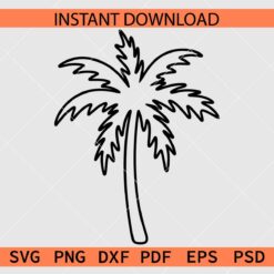 Palm Tree Vector SVG, Palm Tree Sketch SVG