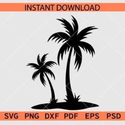 Palm Trees Icon SVG, Palm Trees Silhouette SVG