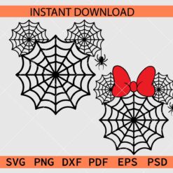 Spider web Mickey Minnie Bundle SVG, Mickey Minnie Mouse Spider Web SVG Bundle