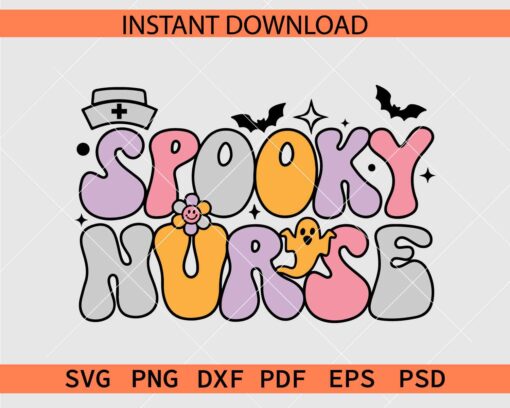 Spooky Nurse Vector SVG, Halloween Nurse Illustration SVG