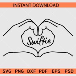 Swiftie Love Hands SVG, Swiftie Heart Hands ASL Décor SVG