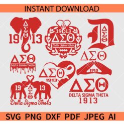 Delta Sigma Theta Bundle SVG PNG PDF JPG, AEO Delta Sigma Theta Bundle SVG