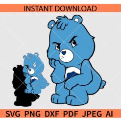 Grumpy care bear SVG, Layered Grumpy care bear SVG