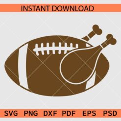 Thanksgiving Turkey Football Ball SVG, American Football Ball Turkey SVG