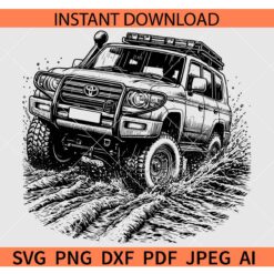 Toyota Landcruiser off road SVG, Land Cruiser 100-J SVG