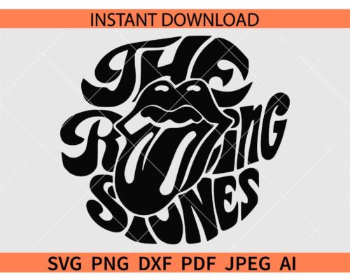 The rolling Stones Tongue SVG