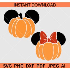 Mickey Minnie Pumpkin Bundle SVG, Disney Pumpkin Bundle SVG