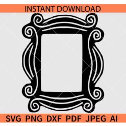 Monogram frame SVG, Monogram frame silhouette SVG, Vintage Monogram Frames SVG