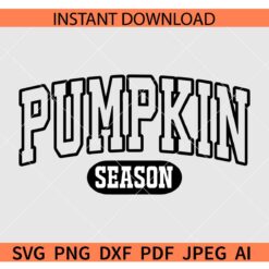 Pumpkin season Varsity Font SVG, Pumpkin Harvest Season SVG