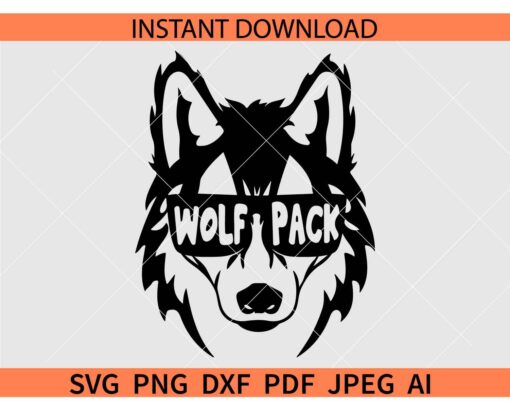 Wolf pack SVG, Wolf Head Sunglasses pack SVG, Wolf Head Wolf with sunglasses