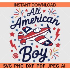 All American Boy Fireworks SVG, 4th of July American Boy SVG