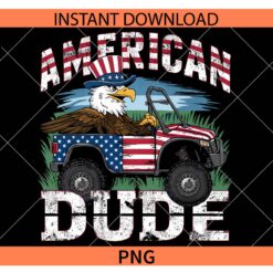 American Dede PNG, 4th of July Truck with Eagle PNG, Patriotic Eagle Truck SVG