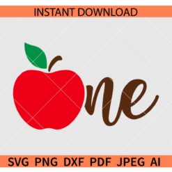 Apple One SVG, 1st Birthday SVG, First Birthday Apple SVG