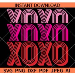 XOXO Stacked SVG, Valentine XOXO Stacked SVG, Stacked XOXO SVG