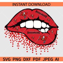 Tampa Bay Buccaneers Lips SVG, Drippy Tampa Bay Buccaneers Lips SVG