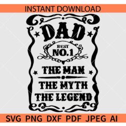 Dad JD logo SVG, Dad the man the myth the legend SVG