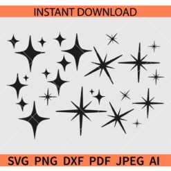 Sparkle SVG Bundle, Sparkle Stars Bundle SVG, Twinkle Stars SVG