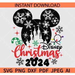 Mickey Disney Christmas 2024 SVG, Disney Christmas 2024 Mickey Mouse SVG, Disney Christmas 2024 SVG