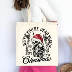 When you are dead inside but its christmas Santa Skeleton SVG