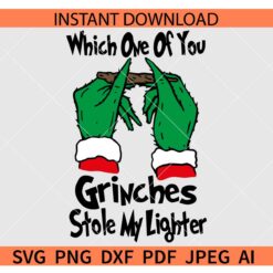 Which One of You Grinches Stole my Lighter SVG, Stoner Grinch SVG, Roll Grinch SVG