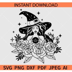 Witch girl SVG, Halloween Witch SVG, Witch woman SVG, Magical Girl SVG