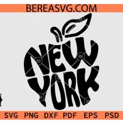 Apple New York SVG, New York City Apple SVG, New York Apple Shape SVG