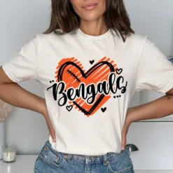 Bengals Heart SVG PNG, Bengals Heart Love Symbol SVG, Bengals Football SVG, Bengals Mascot SVG