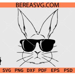 Bunny Glasses svg, Bunny Boy svg, Bunny With Glasses SVG